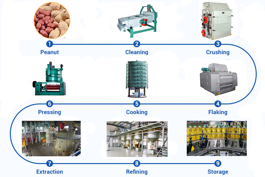 Peanut Oil Production Line flow chart